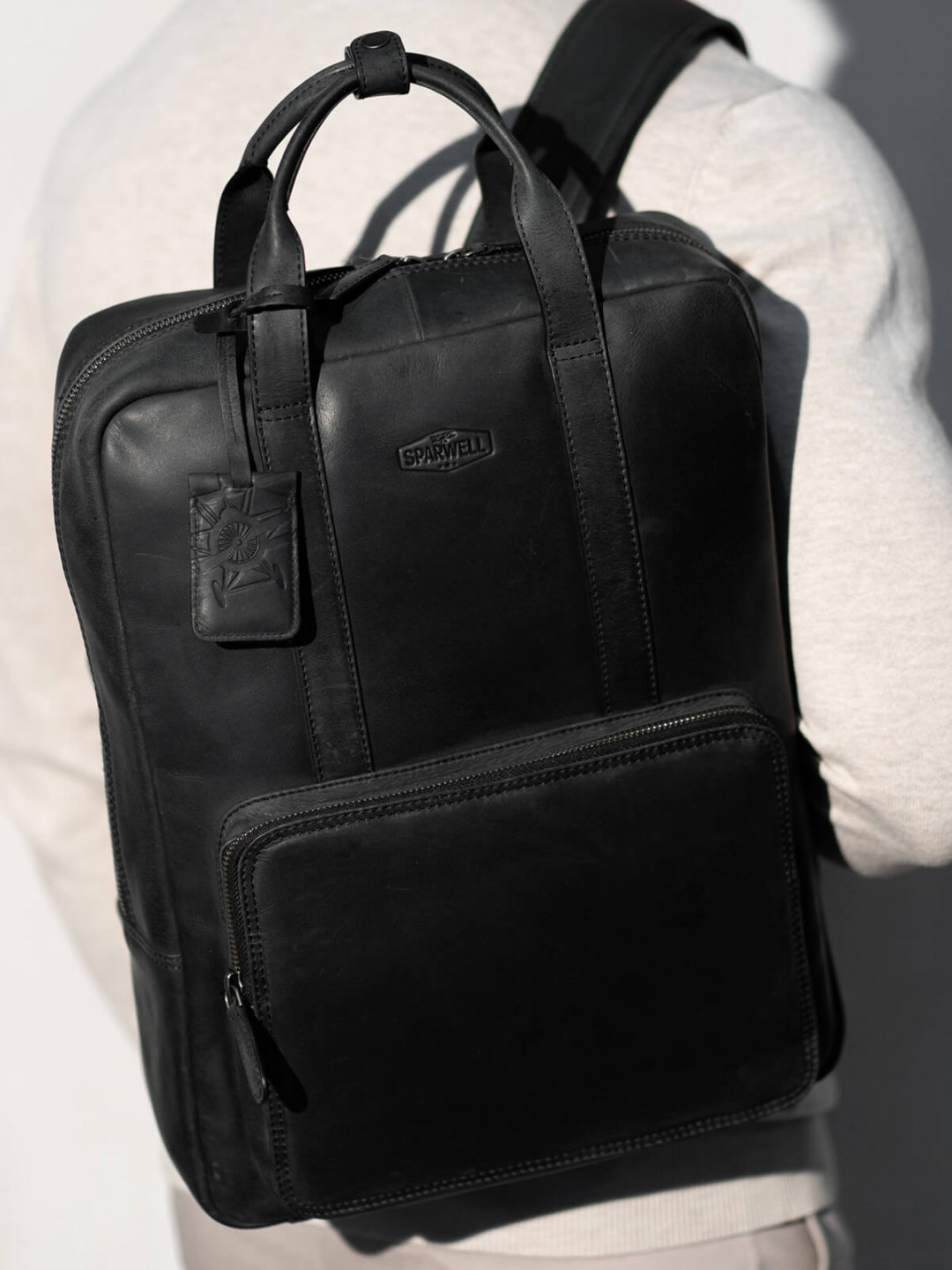 Kožený batoh Sparwell Denver – černá